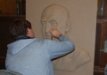 Ed worked closely with the hospital committee to sculpt the clay original portraits from historic references, hospital anecdotes and family photos